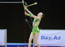 Bədii gimnastika üzrə 22-ci Azərbaycan Birinciliyi və Bölgələrarası Kubok yarışları davam edir. Bakı, Azərbaycan, 18 dekabr 2015